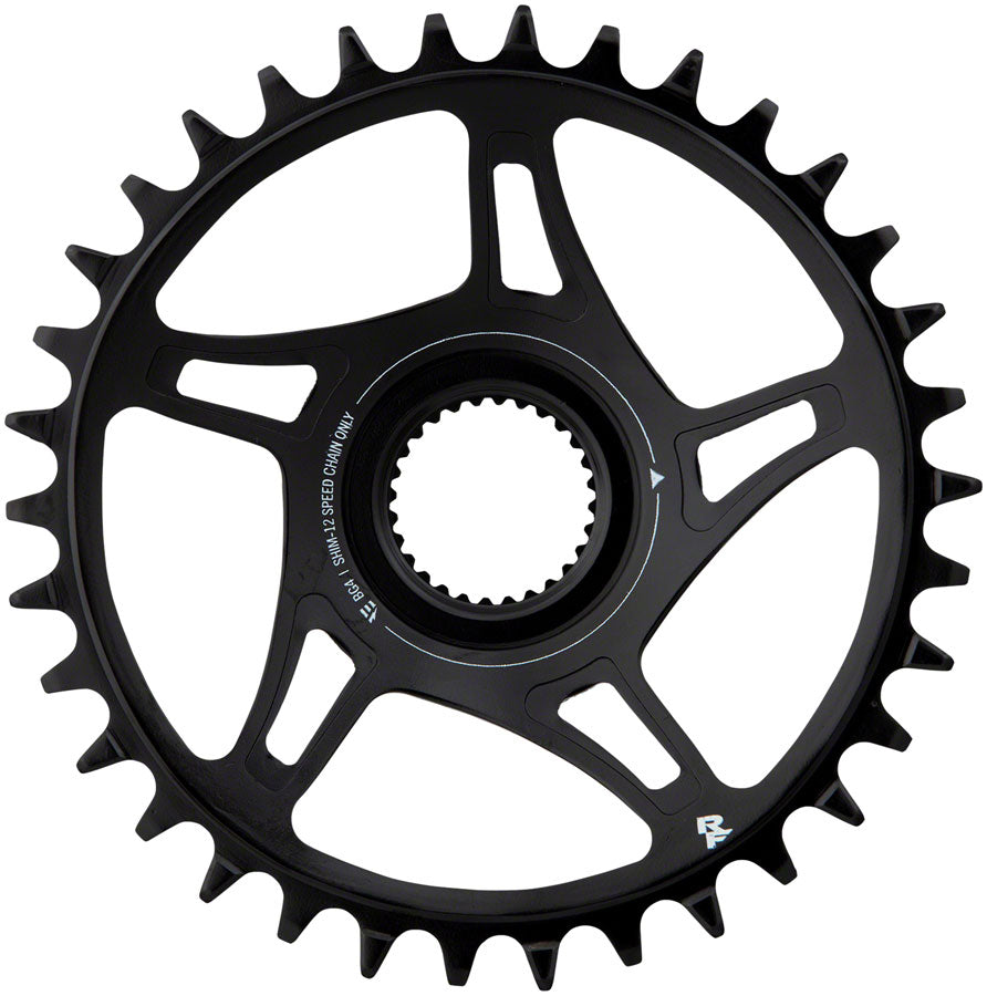 Race Face Bosch G4 Direct Mount Hyperglide+ eMTB Chainring (52mm Chainline) - 34t, Steel, Requires Compatible with Shimano 12-speed HG+ Chain, Black