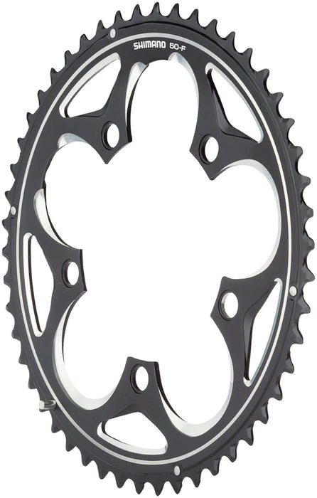 Shimano R565 Chainring - 50t, 110 BCD, 5-Bolt, 10-Speed, Black
