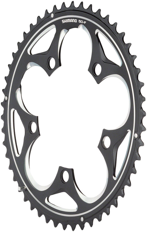 Shimano R565 Chainring - 50t, 110 BCD, 5-Bolt, 10-Speed, Black