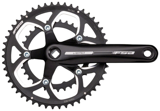FSA (Full Speed Ahead) Vero Compact Crankset - 170mm, 9-Speed, 50/34t, 110 BCD, Square Taper JIS Spindle Interface, Black