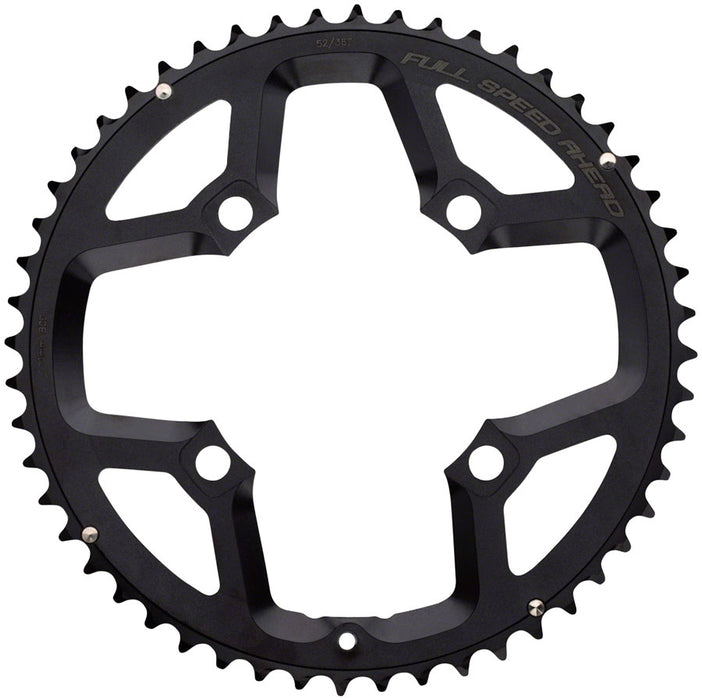 FSA (Full Speed Ahead) Super ABS Road Chainring - 53t, 110 BCD, 4-Bolt, Aluminum, N10/N11, Black