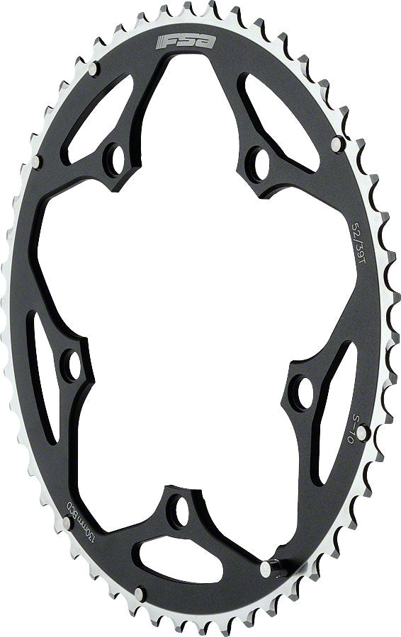 FSA Pro Road Chainring - 52t, 130 BCD, Aluminum, N11, Black