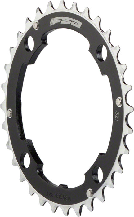 FSA (Full Speed Ahead) MTB Pro Double Chainring - 38t, 104 BCD, 4-Bolt, Aluminum, D10, Black