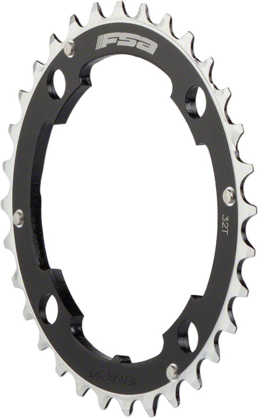 FSA (Full Speed Ahead) MTB Pro Double Chainring - 38t, 104 BCD, 4-Bolt, Aluminum, D10, Black