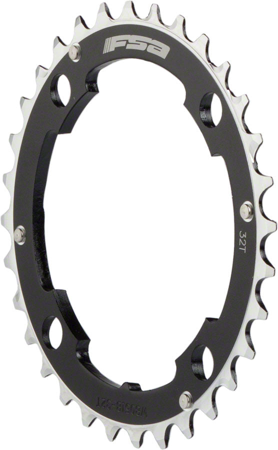 FSA (Full Speed Ahead) MTB Pro Double Chainring - 38t, 104 BCD, 4-Bolt, Aluminum, D10, Black