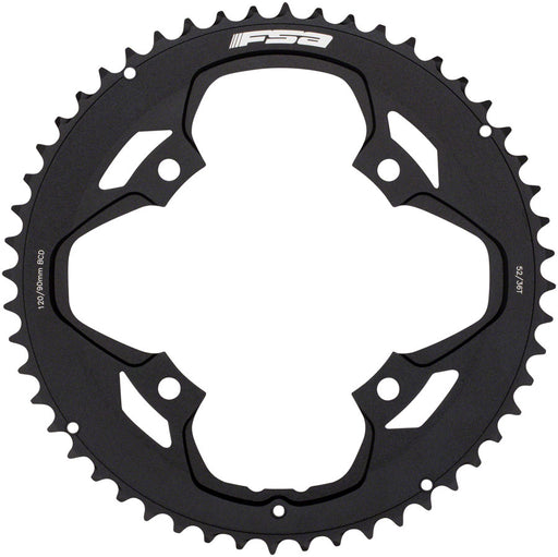 FSA Omega/Vero Pro Road Double Chainring - 52t, 120 BCD, Aluminum, N-11, Black