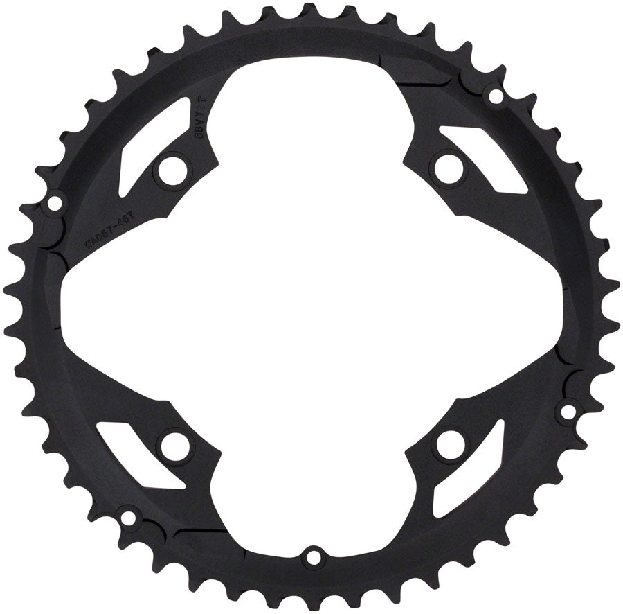 FSA Omega/Vero Pro Road Double Chainring - 46t, 120 BCD, Aluminum, N-11, Black
