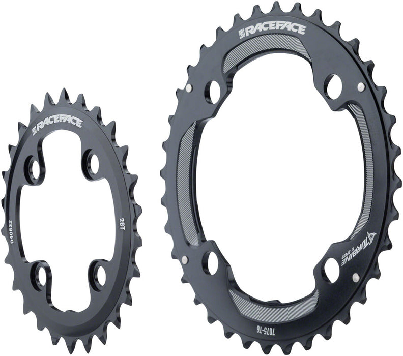 Race Face Turbine 11-Speed Chainring: 64/104mm BCD, 28/38t, Black