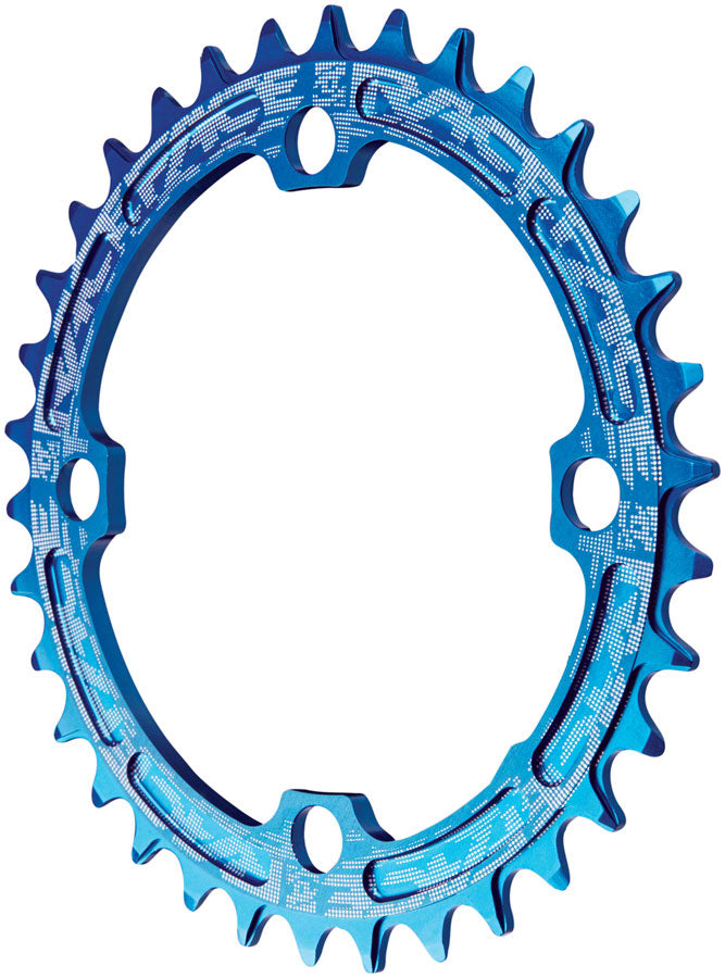 Race Face Narrow Wide Chainring: 104mm BCD, 36t, Blue