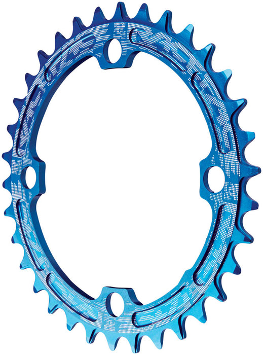 Race Face Narrow Wide Chainring: 104mm BCD, 38t, Blue