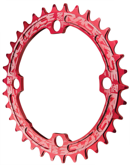 Race Face Narrow Wide Chainring: 104mm BCD, 38t, Red