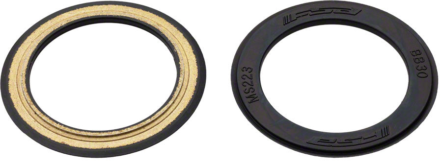 FSA BB30 Bearing Covers Black Rubber Coated Pair