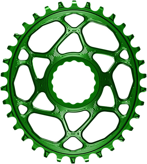absoluteBLACK Spiderless Cinch DM Oval Boost chainring, 34T - green