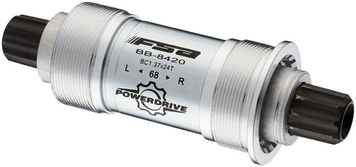 FSA (FSA Speed Ahead) 8420ST Power Drive Bottom Bracket - English, 68x113mm, FSA Power Drive Spindle, Silver