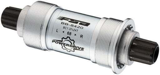 FSA (FSA Speed Ahead) 8420ST Power Drive Bottom Bracket - English, 68x118mm, FSA Power Drive Spindle, Silver