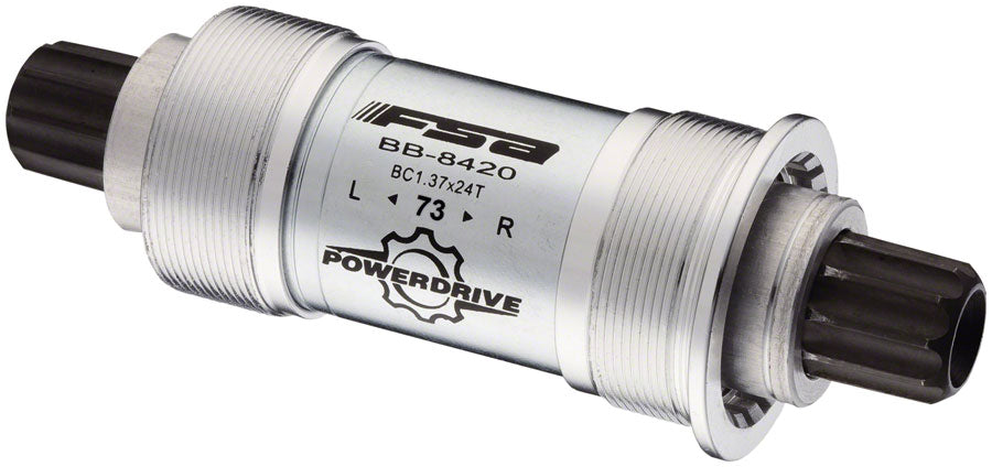 FSA (FSA Speed Ahead) 8420ST Power Drive Bottom Bracket - English, 73x113mm, FSA Power Drive Spindle, Silver