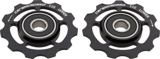 CeramicSpeed Pulley Wheels for Compatible with Shimano 11-speed - 11 Tooth, Alloy, Black