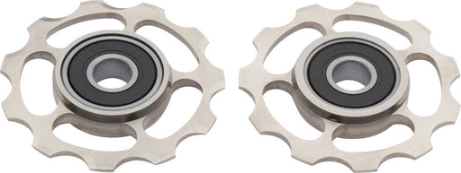 CeramicSpeed Pulley Wheels for Compatible with Shimano 11-speed - 11 Tooth, Coated Races, Titanium, Raw