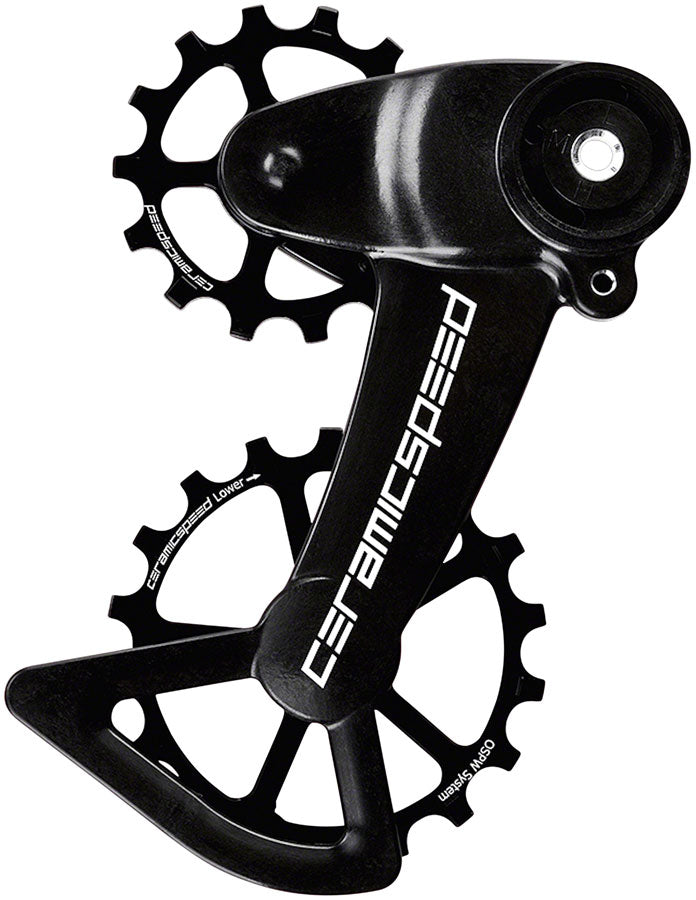CeramicSpeed OSPW X Oversized Pulley Wheel System for SRAM Eagle AXS - Coated Races, Alloy Pulley, Carbon Cage, Black