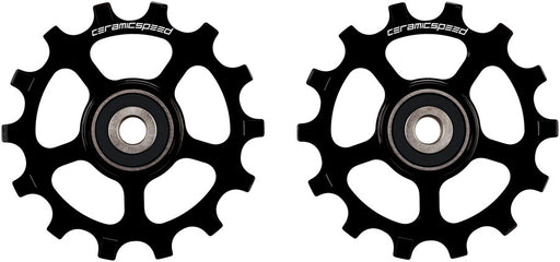CeramicSpeed Pulley Wheels for Compatible with Shimano XT/XTR 12-Speed - 14 Tooth, Alloy, Black