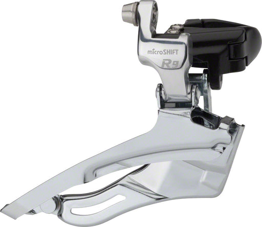 microSHIFT R9 Front Derailleur 9-Speed Triple, 50/39/30T, 31.8/34.9 Band Clamp, Compatible with Shimano Compatible