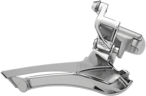 microSHIFT R10 Front Derailleur - 10-Speed, Double, 56T Max, 31.8/34.9mm Band Clamp, Compatible with Shimano Compatible, Silver