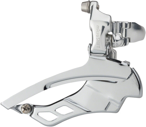 microSHIFT R10 Front Derailleur 10-Speed Triple, 52/39/30T, 31.8/34.9mm Band Clamp, Compatible with Shimano Compatible, Silver
