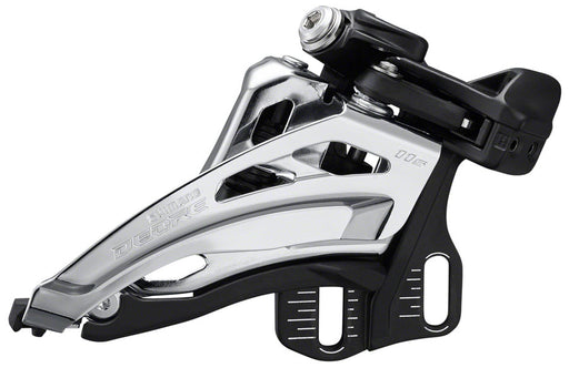 Shimano Deore FD-M5100-E Front Derailleur - 11-Speed, Double, Side Swing, Front Pull, E-Type Mount, Black/Silver