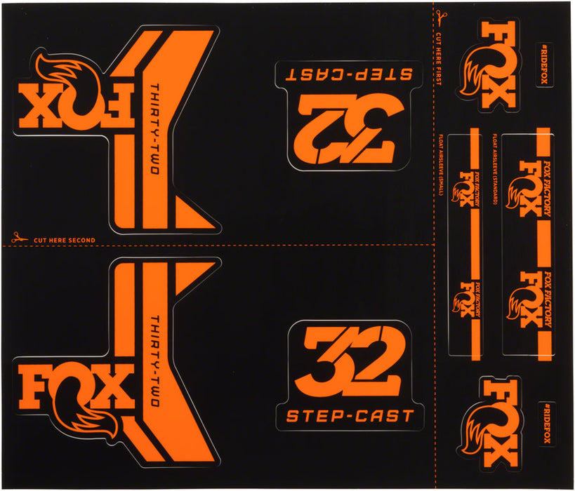 FOX Decal Kit for 32 Step-Cast Forks, Orange