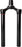 RockShox Crown/Steerer/Uppertube Assembly - Pike DJ Solo Air, 26", 40mm Offset, Aluminium Taper Steerer, 0.5mm Thread Pitch, B1, Bla ck