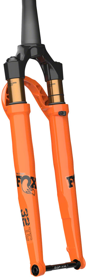 FOX 32 Taper-Cast Factory Suspension Fork - 700c, 40 mm, 12 x 100 mm, 45 mm Offset, Shiny Orange, FIT4, 3-Position