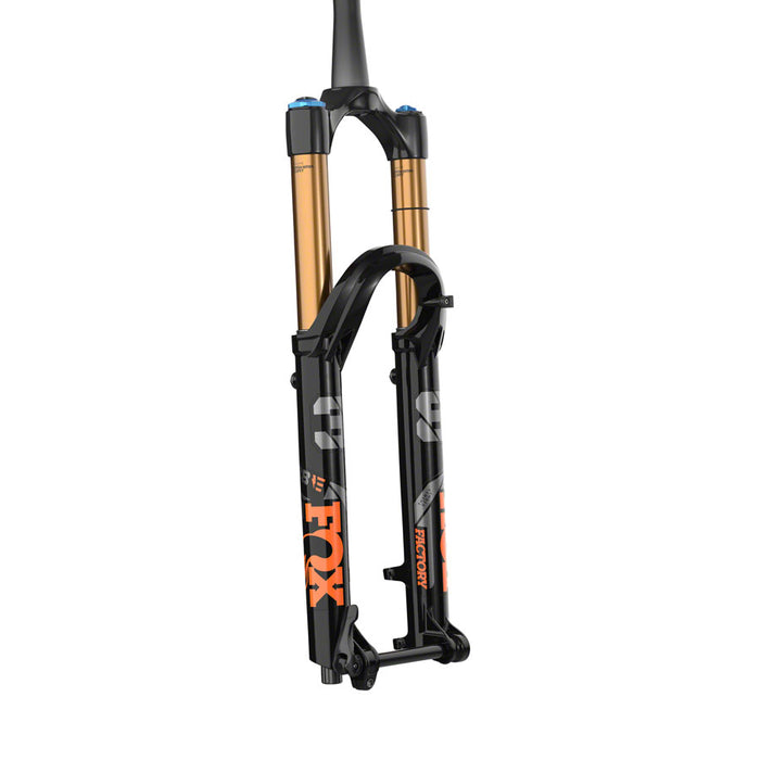 FOX 38 E-Optimized Factory Suspension Fork - 27.5", 180 mm, 15QR x 110 mm, 44mm Offset, Shiny Black, GRIP 2