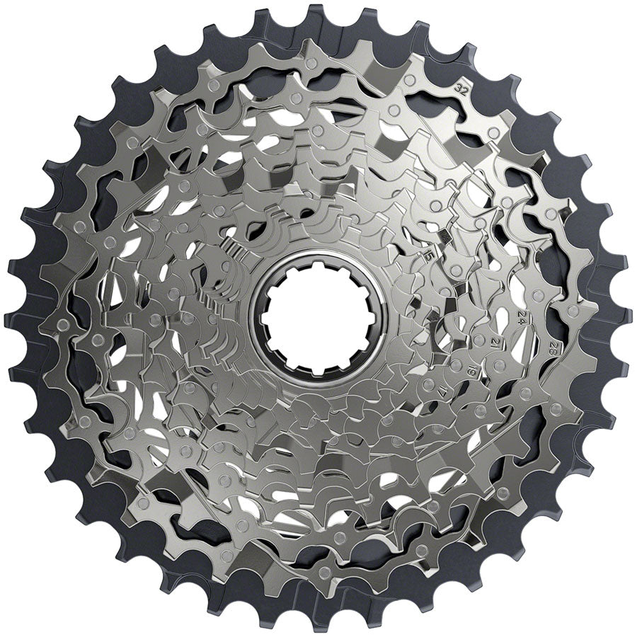 SRAM Force AXS XG-1270 Cassette - 12-Speed, 10-36t, Silver, For XDR Driver Body, D1