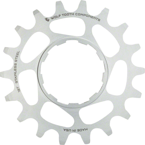 Wolf Tooth Single Speed Stainless Steel Cog: 17T, Compatiblewith 3/32" Chains