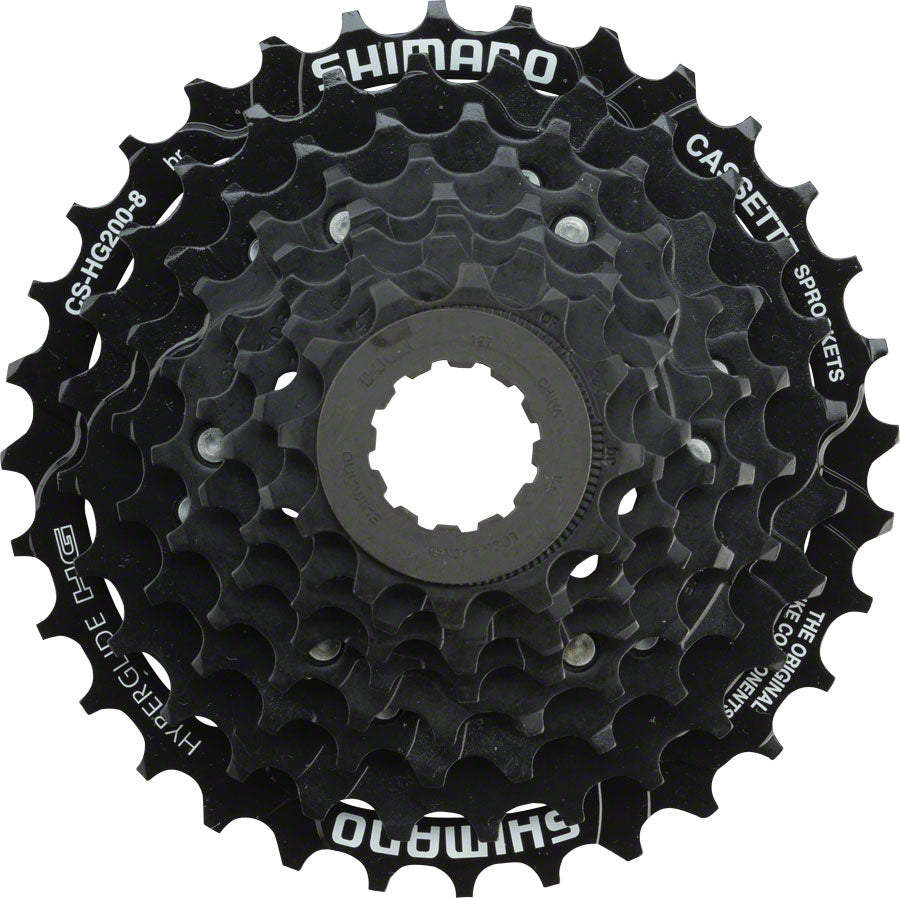 Shimano Tourney CS-HG200 Cassette - 8 Speed, 12-32t, Black