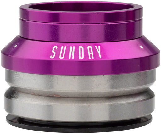 Sunday Integrated Headset - 1-1/8", 5mm, Anodized Purple