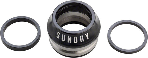 Sunday Integrated Headset - 1-1/8", 15mm, Black, Conical