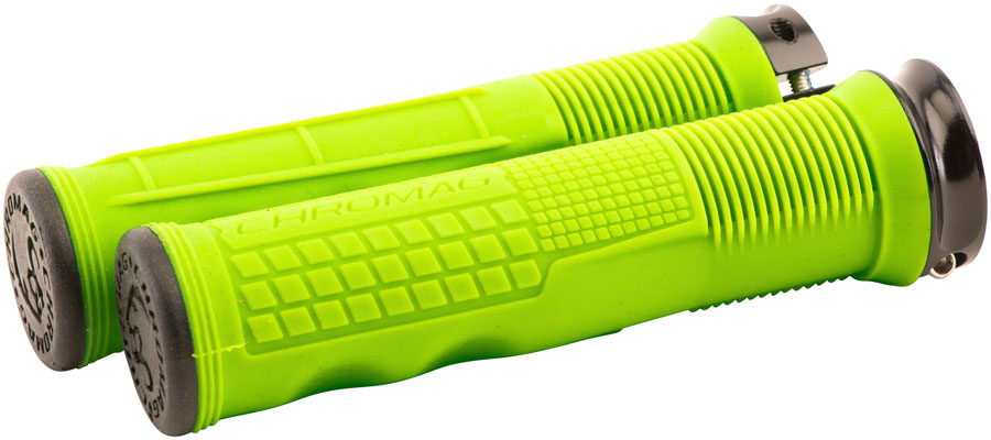 Chromag Format Grips - Green, Lock-On