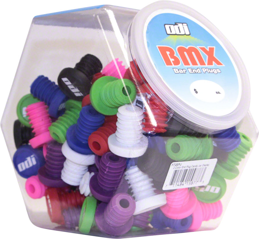 ODI Jar Of BMX End Plugs 50 Pair Various Colors
