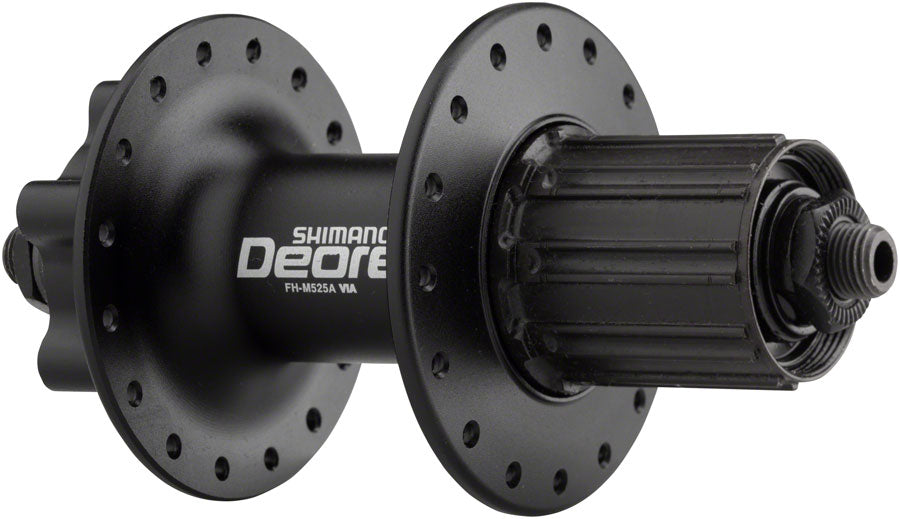 Shimano Deore FH-M525A Rear Hub - QR x 135mm, 6-Bolt, HG10, Black, 32H