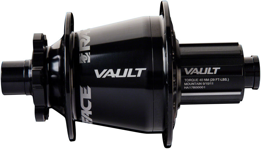 Race Face Vault J-Bend 424 Rear Hub - 12 x 148mm, 6-Bolt, HG 11 MTN, Black, 32H