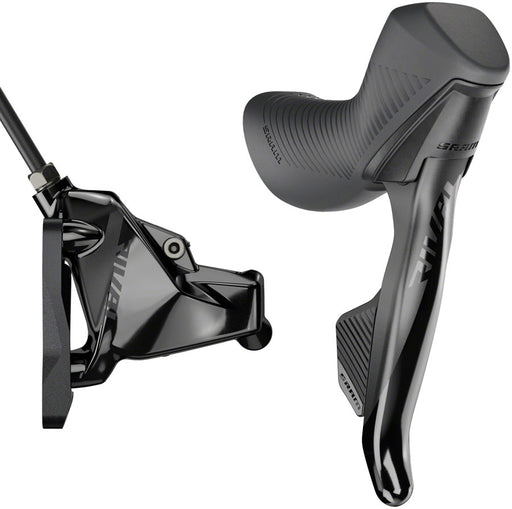 SRAM Rival eTap AXS HRD Shift/Brake Lever and Hydraulic Disc Caliper - Right/Rear, Flat Mount 20mm Offset, 1800mm Hose, Black, D1