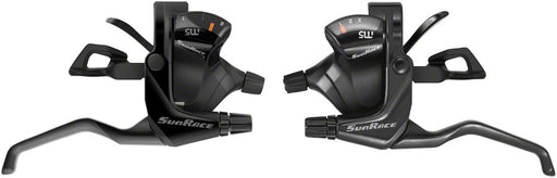 SunRace M503 ST Trigger Brake/Shift Lever Set - 3x8-Speed, For V-Brakes, Black