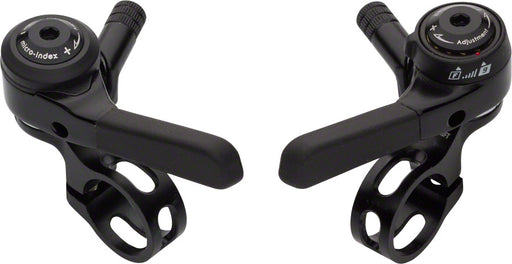 microSHIFT Thumb Shifter Set, 9-Speed, Double/Triple, Compatible with Shimano Compatible, Black
