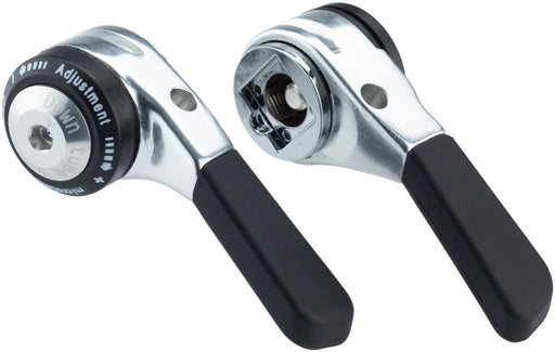 microSHIFT Down Tube Shifter Set, 9-Speed, Double/Triple, Compatible with Shimano Compatible, Silver