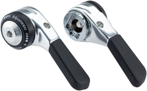 microSHIFT Down Tube Shifter Set, 8-Speed, Double/Triple, Compatible with Shimano Compatible, Silver