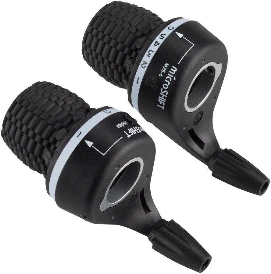 microSHIFT MS25 Twist Shifter Set, 6-Speed, Triple, Compatible with Sh ...