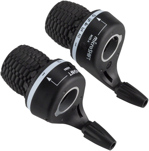 microSHIFT MS25 Twist Shifter Set, 6-Speed, Triple, Compatible with Shimano Compatible
