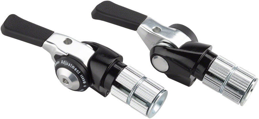 microSHIFT Bar End Shifter Set, 8-Speed Road, Double/Triple, Compatible with Shimano Compatible, Black