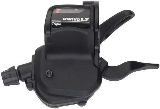 microSHIFT MarvoLT Left Trigger Shifter, Triple, Steel Lever, Optical Gear Indicator, Compatible with Shimano Compatible